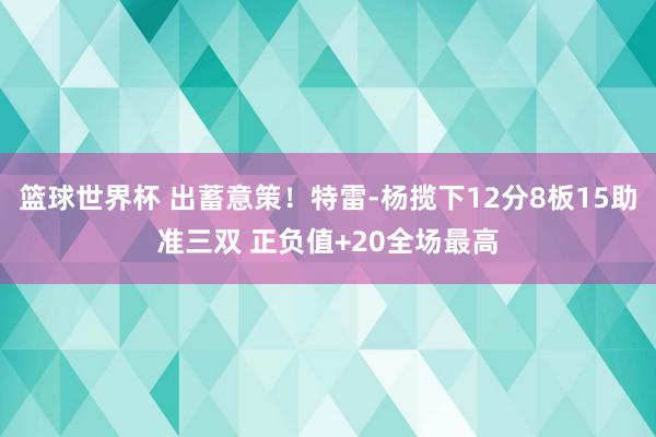 篮球世界杯 出蓄意策！特雷-杨揽下12分8板15助准三双 正负值+20全场最高