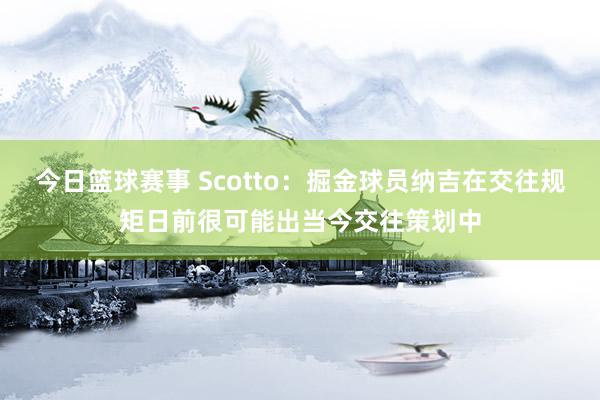 今日篮球赛事 Scotto：掘金球员纳吉在交往规矩日前很可能出当今交往策划中