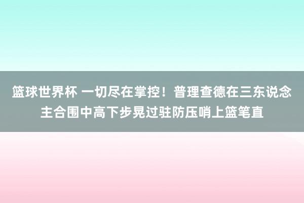 篮球世界杯 一切尽在掌控！普理查德在三东说念主合围中高下步晃过驻防压哨上篮笔直